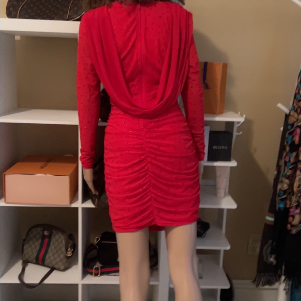 Red woman’s dress, sexy
